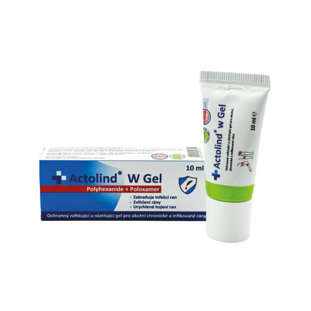 Protective moisturizing and healing gel for acute, chronic and infected wounds with antimicrobial effect, Actolind® w Gel