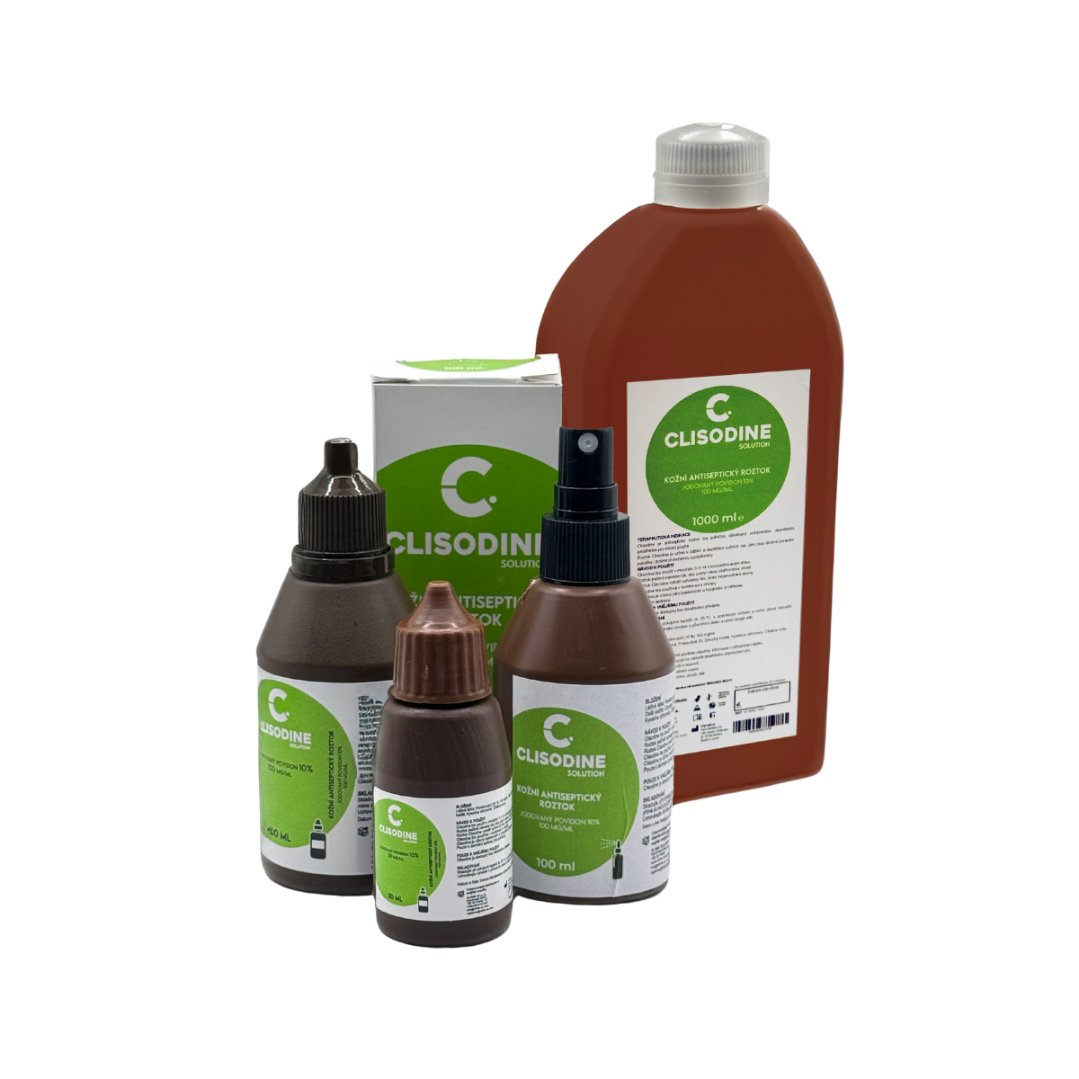 Kožní antiseptický roztok, Clisodine, láhev 1000ml