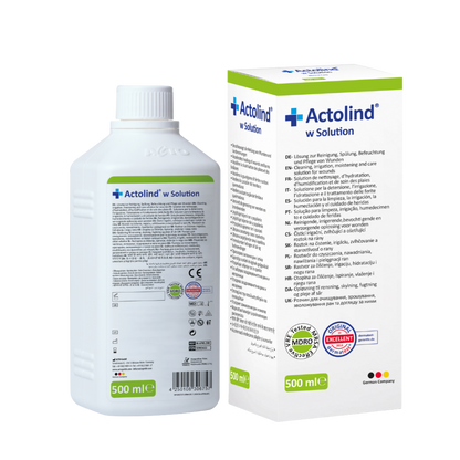 Antimicrobial wash for cleaning, moisturizing and wound care, Actolind® w Solution