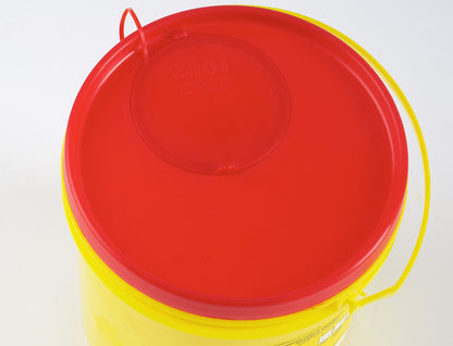 Disposable container for needles and sharps, volume 1.5 l