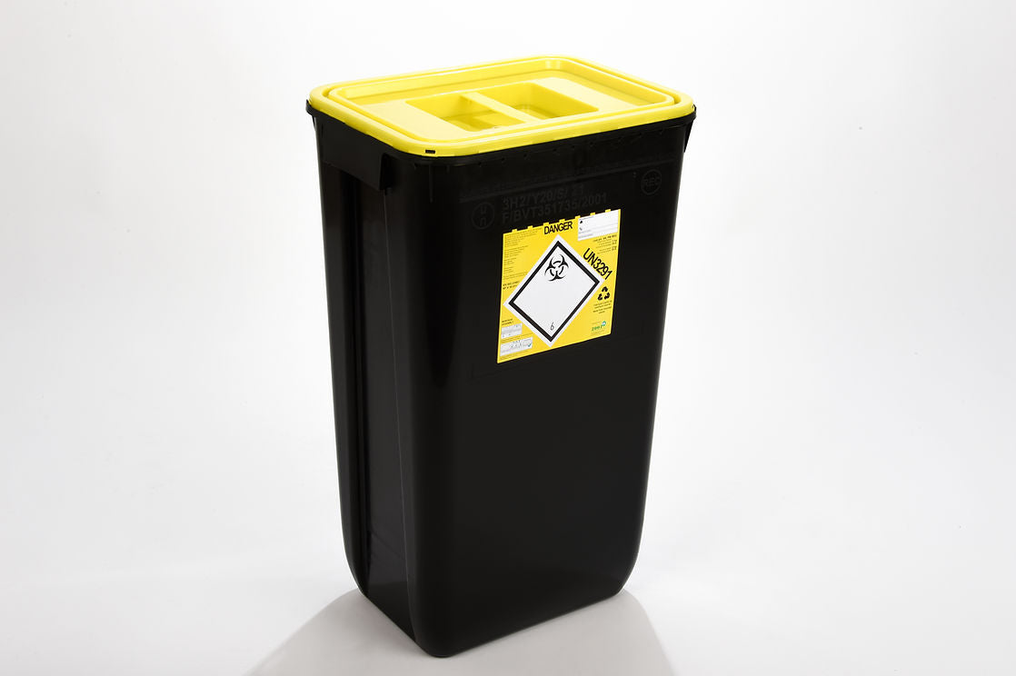PB series clinical waste containers, black, volume 50l