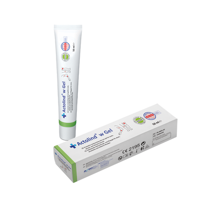 Protective moisturizing and healing gel for acute, chronic and infected wounds with antimicrobial effect, Actolind® w Gel