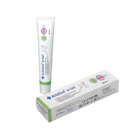 Protective moisturizing and healing gel for acute, chronic and infected wounds with antimicrobial effect, Actolind® w Gel
