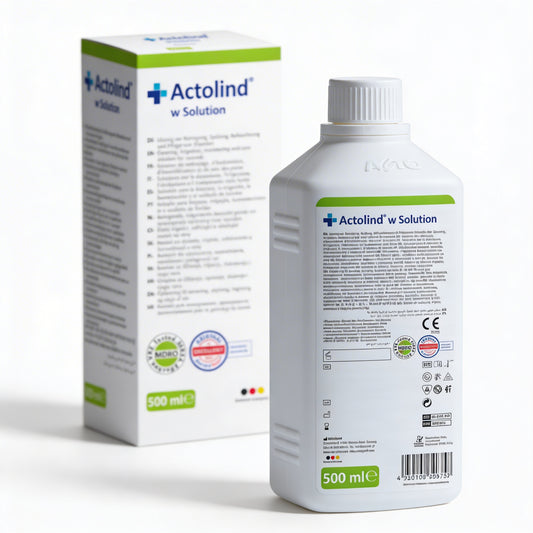 Antimicrobial rinse for cleaning, moisturizing and wound care, Actolind® w Solution, bottle 500ml