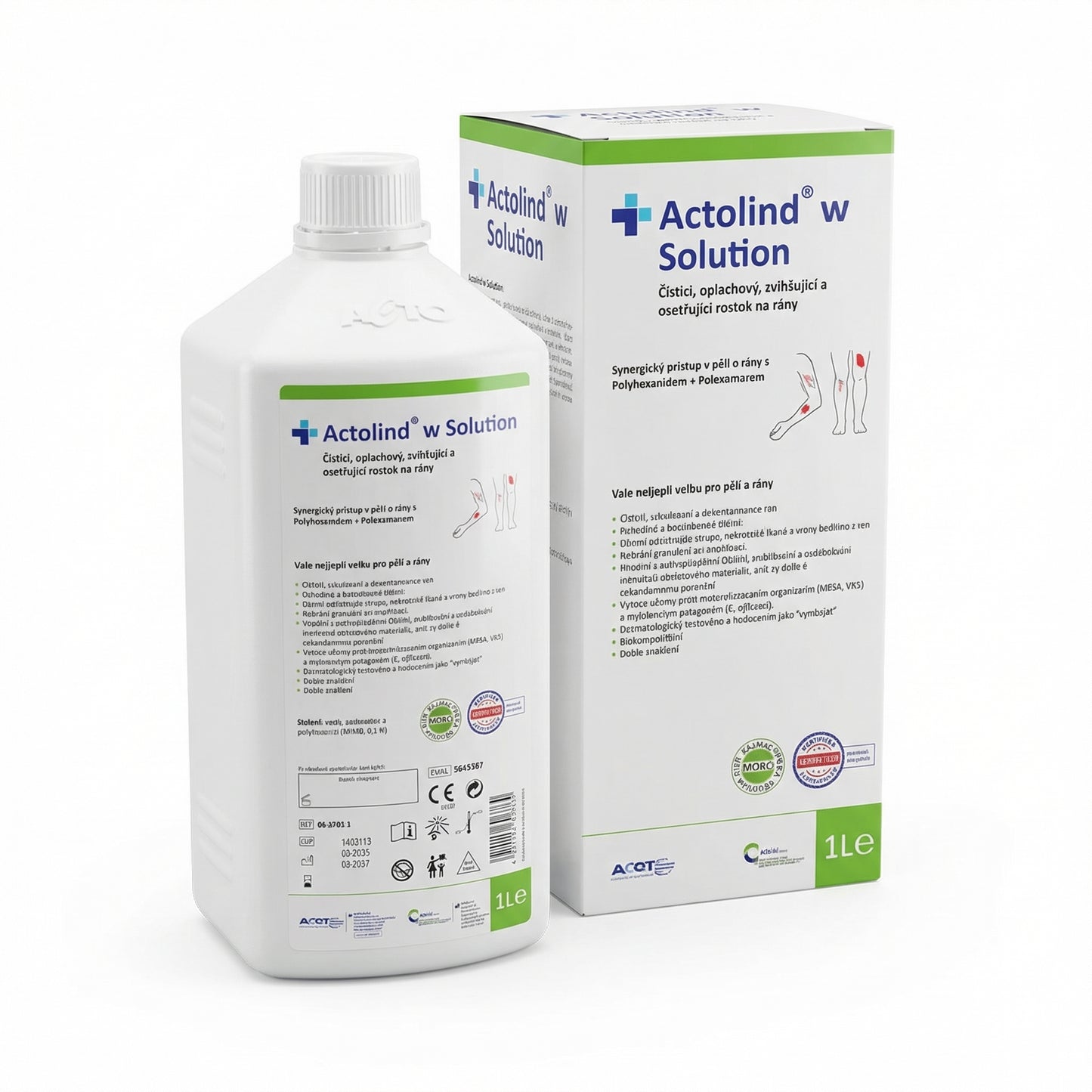 Antimicrobial rinse for cleaning, moisturizing and wound care, Actolind® w Solution, bottle 1000ml