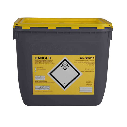 Nádoby na klinický odpad řady PB, černá, objem 30l