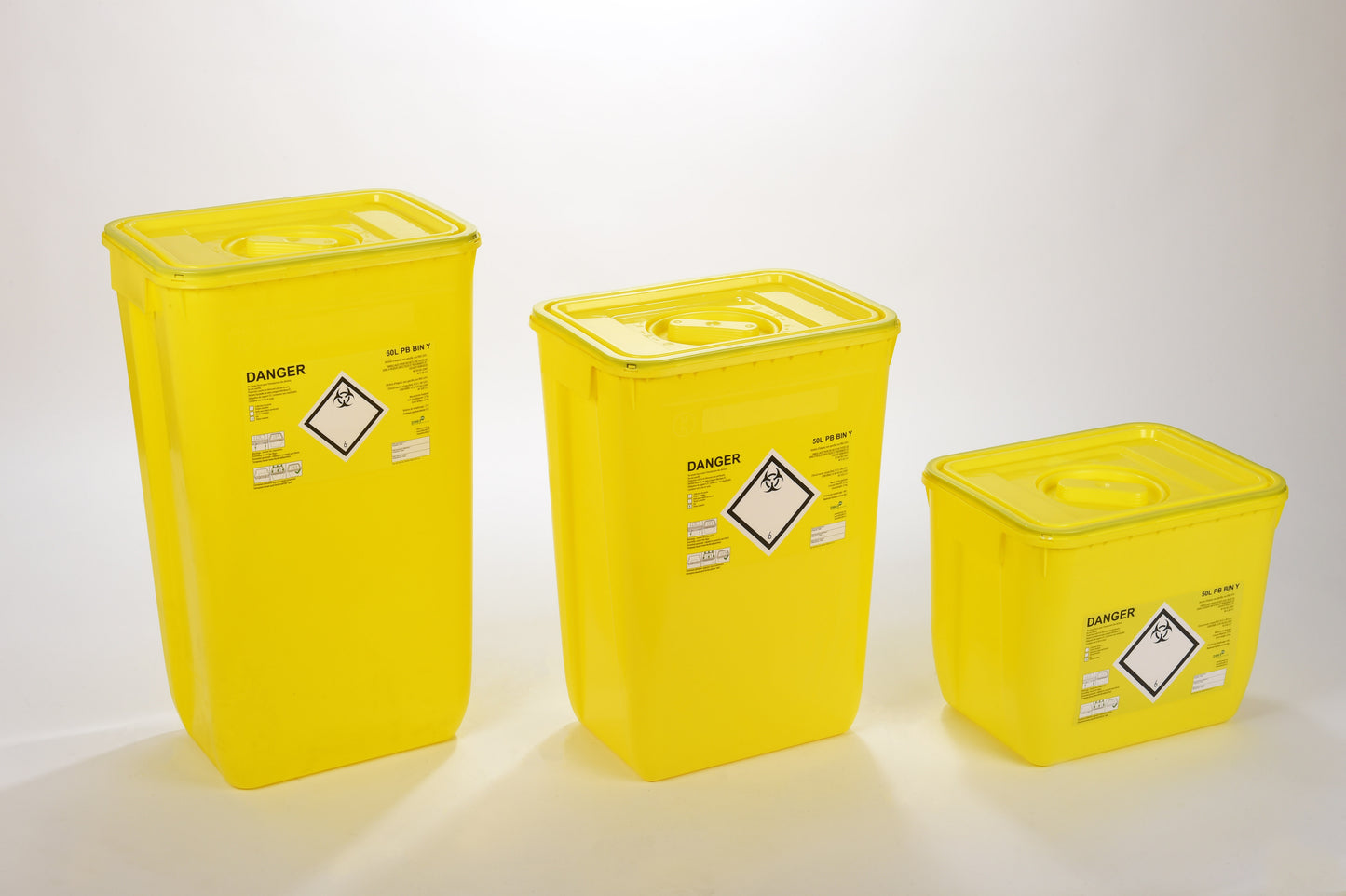 PB series clinical waste containers, yellow, volume 50l