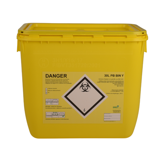 Nádoby na klinický odpad řady PB, žlutá, objem 30l