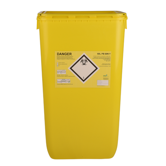 Nádoby na klinický odpad řady PB, žlutá, objem 60l