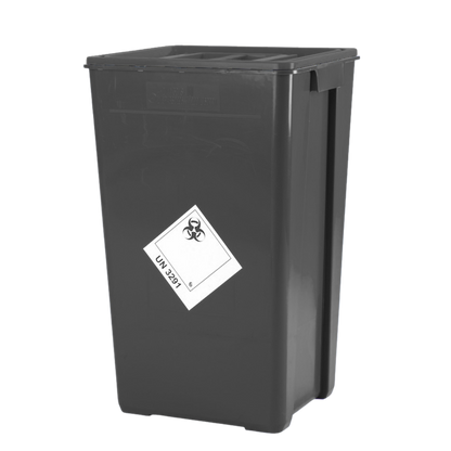 PPM series clinical waste containers, black, volume 50l